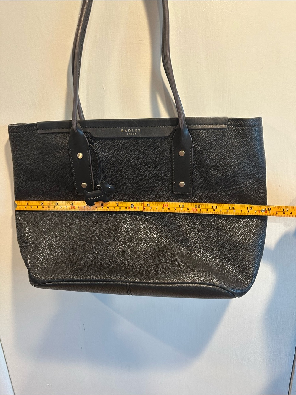 RADLEY LONDON Black Pebbled Leather Tote - Picture 8 of 10